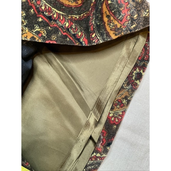 Paisley Velvet Mini Skirt Andrea Jovine Vtg 80/90s Cool Girl Psychedelic Funky - Picture 5 of 7